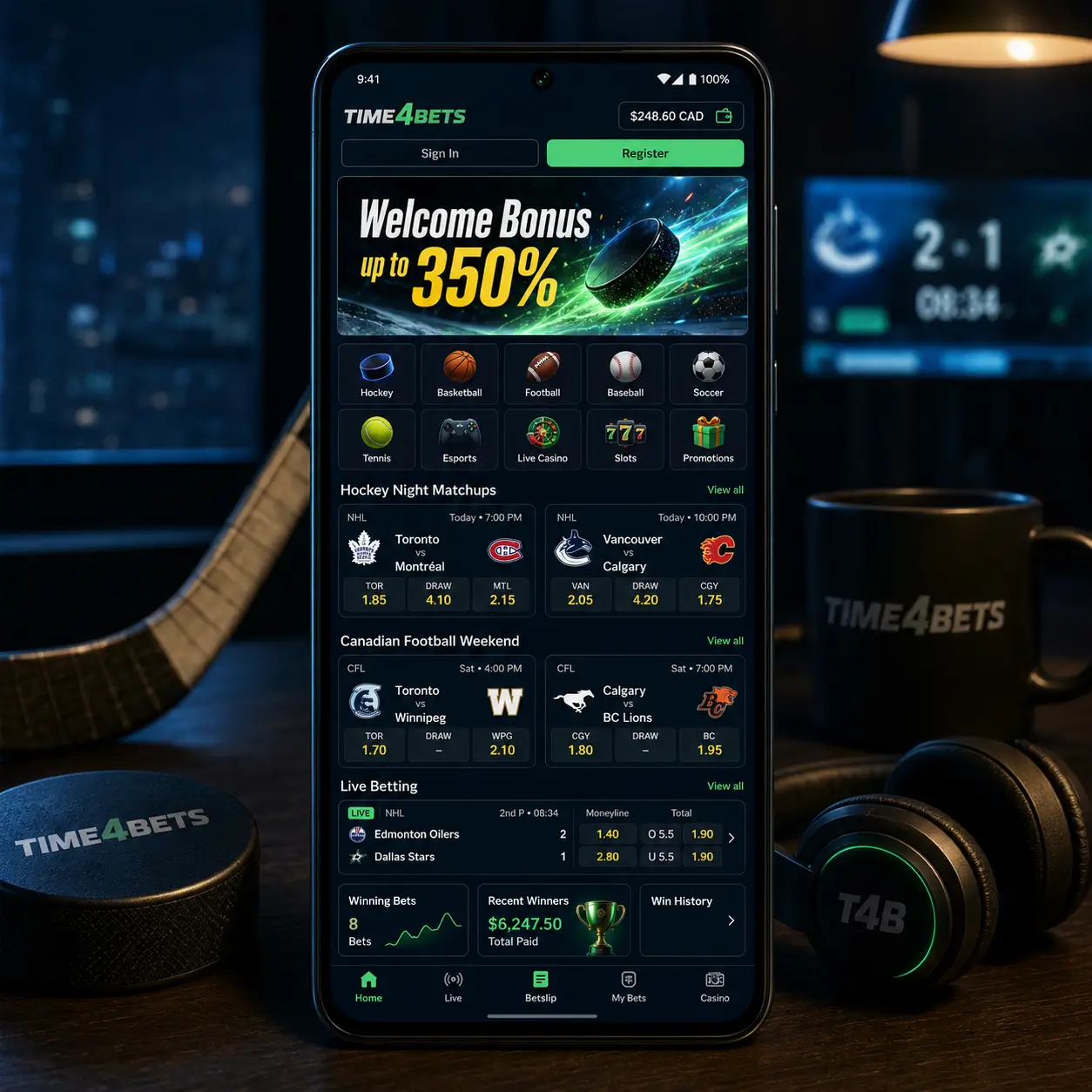 Time4Bets mobile app